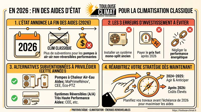 en 2026, suppression des aide d'état pour l'installation d'une climatisation classique 1 infographie-2026-suppression-aides-climatisation